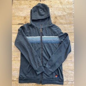 Aviator Nation 5 Stripe Hoodie in Blue Stripe